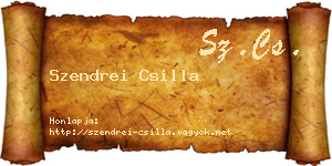 Szendrei Csilla névjegykártya