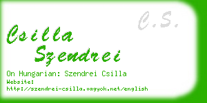 csilla szendrei business card